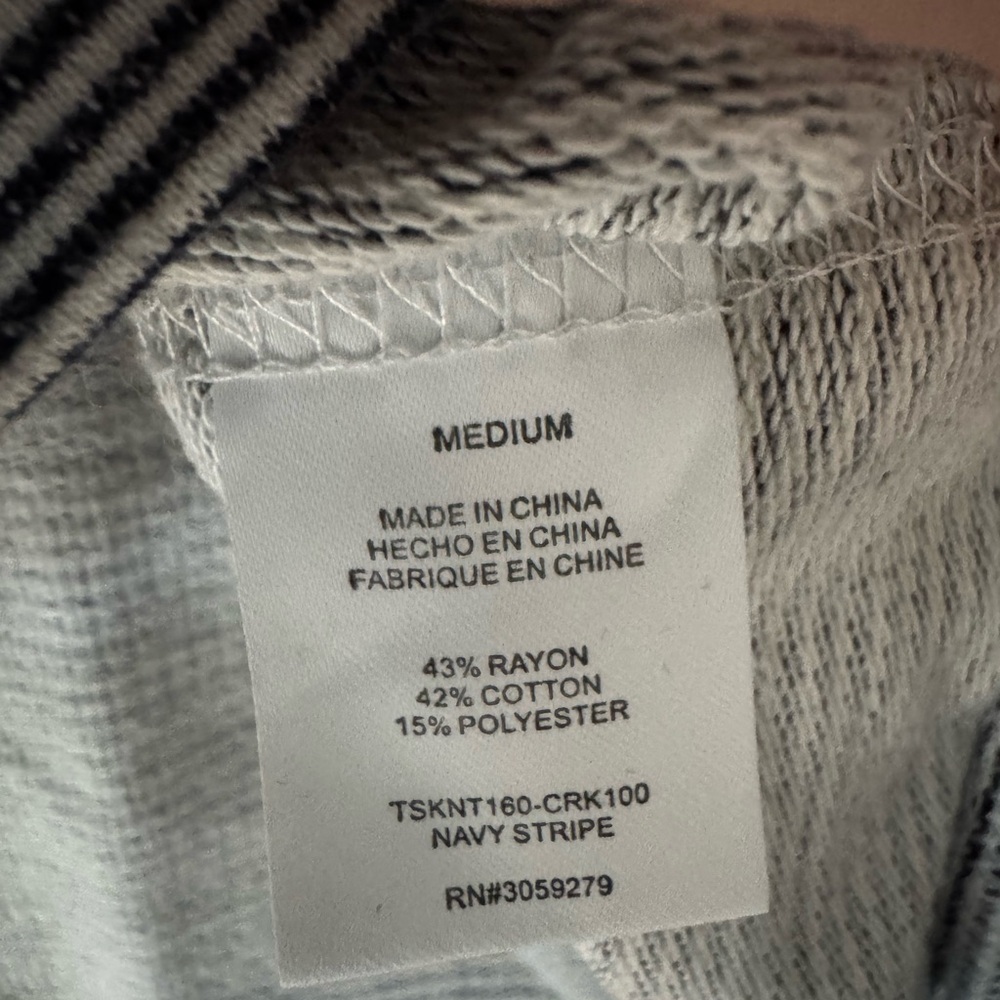 Thread & Supply Black/White Striped Sweatshirt - Picture 5 of 5